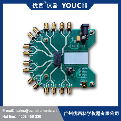 Placa de avaliação de QSFP28 EVB SFP com quatro entradas e saídas 10G a 32Gbps